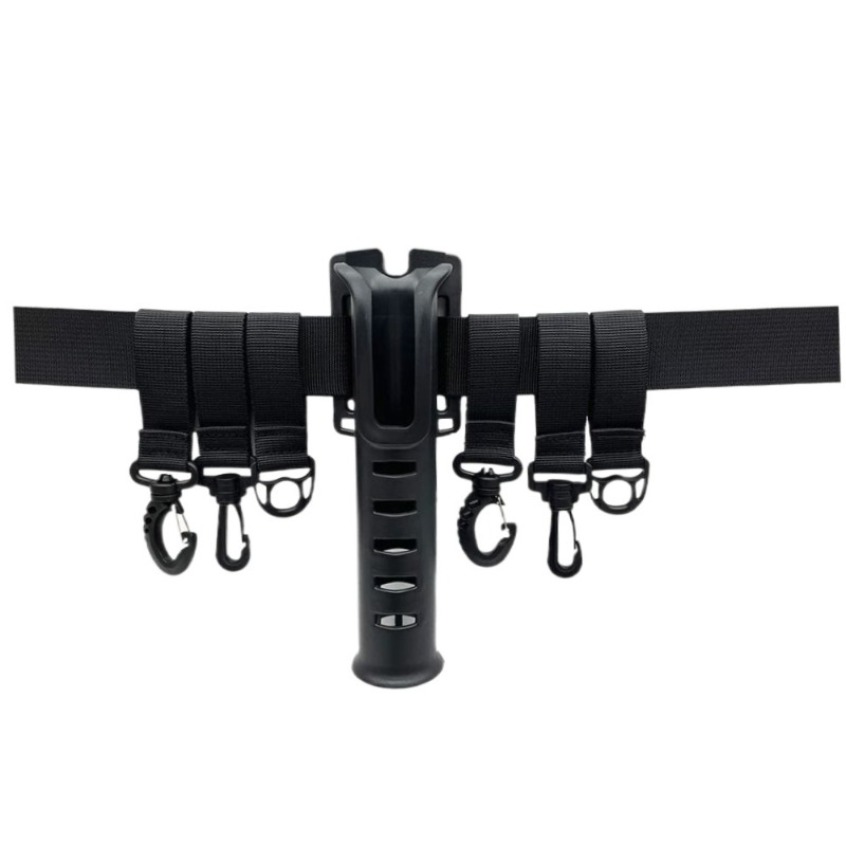 Fishing Hook Sharpener - Cintura da Pesca Regolabile con Portacanna,