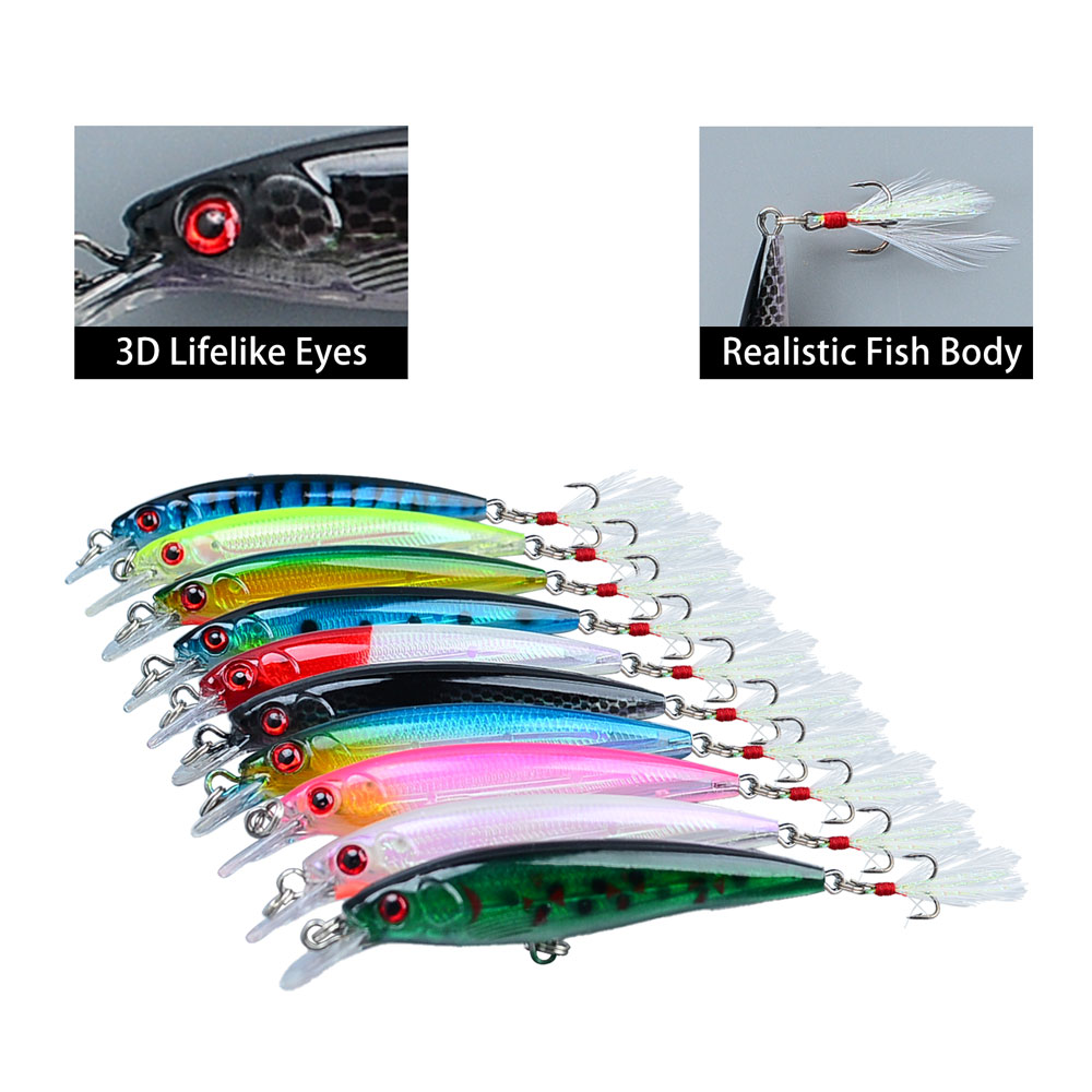 Set di 10 esche da pesca bioni - Fishing Hook Treble recensione e prezzo
