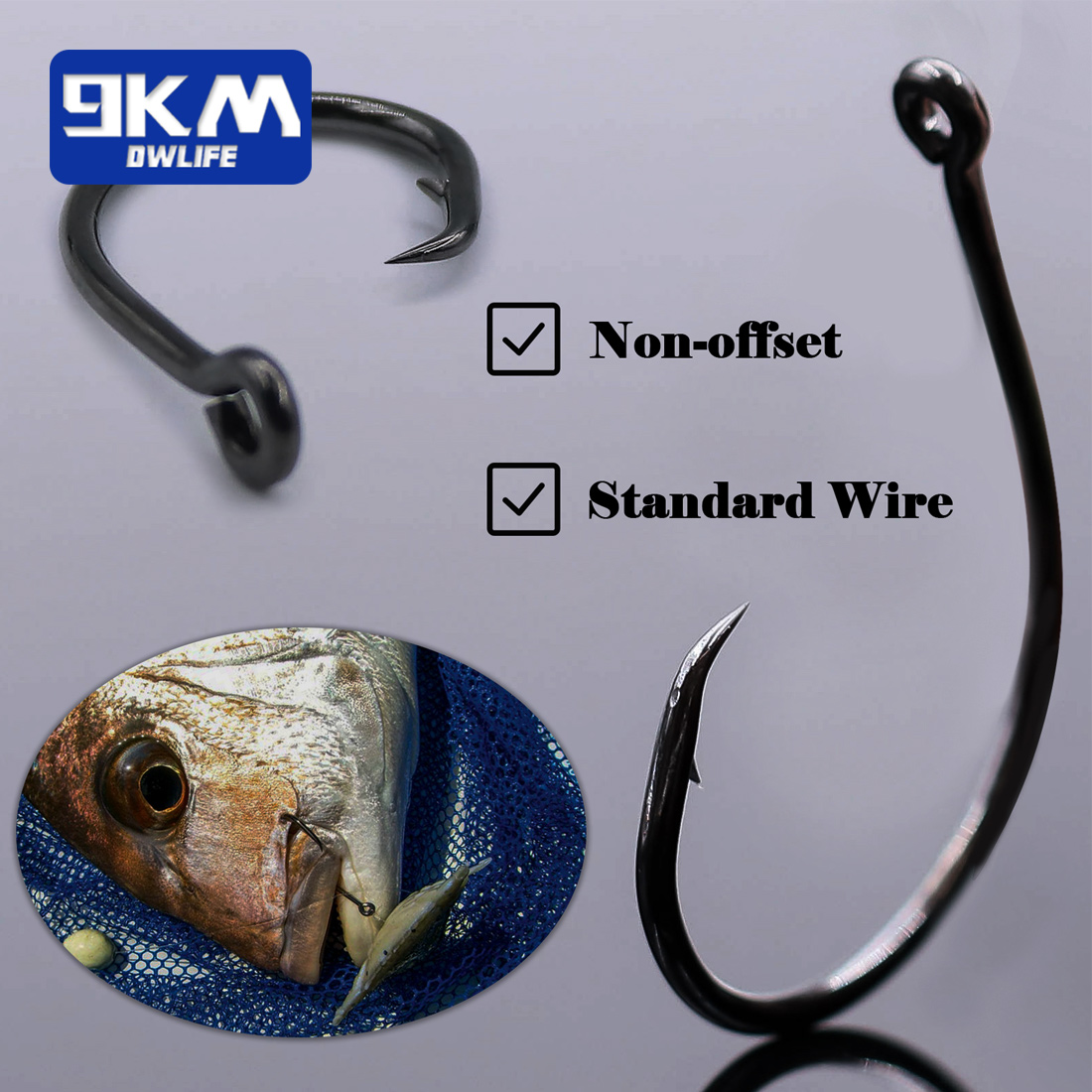 9KM 25-50 Pezzi Ami da Pesca a - Fishing Hook Offset recensione e prezzo